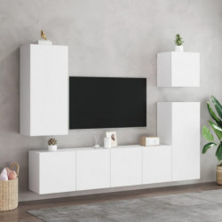 TV-Wandschränke 2 Stk. Weiß 80x30x41 cm