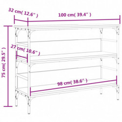 Konsolentisch Grau Sonoma 100x32x75 cm Holzwerkstoff