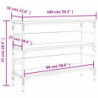 Konsolentisch Grau Sonoma 100x32x75 cm Holzwerkstoff