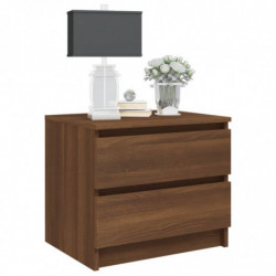 Nachttische 2 Stk Braun Eiche-Optik 50x39x43,5 cm Holzwerkstoff