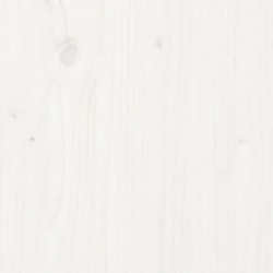 Gartenhocker Weiß 70x70x30 cm Massivholz Kiefer