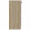 Sideboard Weiß & Sonoma-Eiche 60x30x70 cm Holzwerkstoff