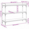 Konsolentisch mit Ablagen Braun Eichen-Optik 100x30x80 cm