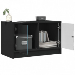 TV-Schrank mit Glastüren Schwarz 68x37x42 cm