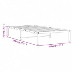 Bettgestell Metall Weiß 100x190 cm