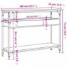 Konsolentisch mit Ablage Braun Eichen-Optik 100x29x75cm