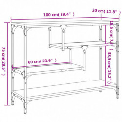 Konsolentisch Räuchereiche 100x30x75 cm Holzwerkstoff