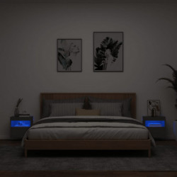 TV-Wandschränke mit LED-Leuchten 2 Stk. Schwarz 40x30x40 cm