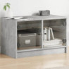 TV-Schrank mit Glastüren Betongrau 68x37x42 cm