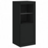 Sideboard mit LED-Leuchten Schwarz 41x37x100 cm