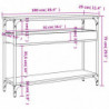 Konsolentisch mit Ablage Grau Sonoma 100x29x75cm Holzwerkstoff