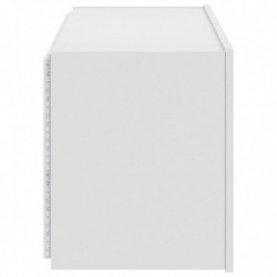 TV-Wandschrank mit LED-Leuchten Weiß 80x35x41 cm