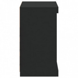Sideboard mit LED-Leuchten Schwarz 60,5x37x67 cm