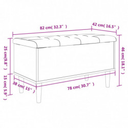 Sitzbank mit Stauraum Grau Sonoma 82x42x46 cm Holzwerkstoff