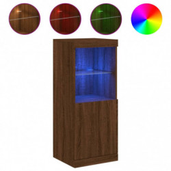 Sideboard mit LED-Leuchten Braun Eichen-Optik 41x37x100 cm