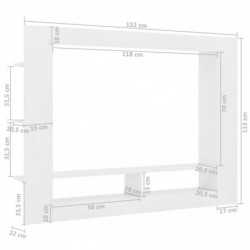 TV-Schrank Weiß 152x22x113 cm Holzwerkstoff