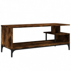 TV-Schrank Räuchereiche 102x40x41 cm Holzwerkstoff und Stahl