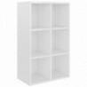 Bücherregal/Sideboard Hochglanz-Weiß 66x30x98 cm Holzwerkstoff