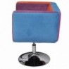 Würfel-Sessel mit Patchwork-Design Stoff
