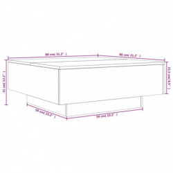 Couchtisch Betongrau 80x80x31 cm Holzwerkstoff