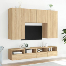 TV-Wandschränke 2 Stk. Sonoma-Eiche 80x30x30 cm Holzwerkstoff