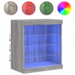 Sideboard mit LED-Leuchten Grau Sonoma 60,5x37x67 cm
