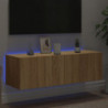 TV-Wandschrank mit LED-Leuchten Sonoma-Eiche 100x35x31 cm