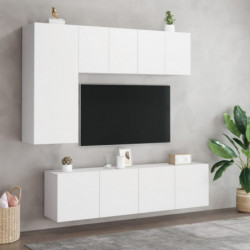 TV-Wandschränke 2 Stk. Weiß 60x30x41 cm
