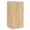 TV-Wandschrank mit LED-Leuchten Sonoma-Eiche 40,5x35x80 cm