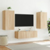 TV-Wandschrank mit LED-Leuchten Sonoma-Eiche 40,5x35x80 cm