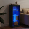 Sideboard mit LED-Leuchten Schwarz 41x37x100 cm