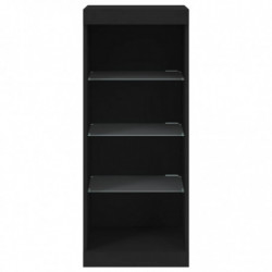 Sideboard mit LED-Leuchten Schwarz 41x37x100 cm