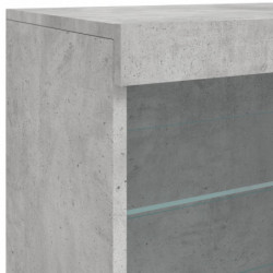 Sideboard mit LED-Leuchten Betongrau 60,5x37x67 cm