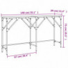 Konsolentisch Grau Sonoma 140x29x75 cm Holzwerkstoff