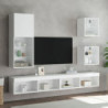 TV-Schrank mit LED-Leuchten Weiß 40,5x30x102 cm