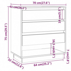 Sideboard Räuchereiche 70x41x75 cm Holzwerkstoff