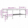 Couchtisch mit Regal Räuchereiche 100x51x40 cm Holzwerkstoff