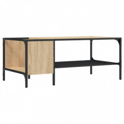 Couchtisch mit Regal Sonoma-Eiche 100x51x40 cm Holzwerkstoff