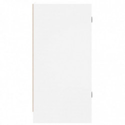Beistellschrank mit Glastüren Weiß 35x37x75,5 cm