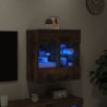 TV-Wandschrank mit LED-Leuchten Räuchereiche 58,5x30x60,5 cm