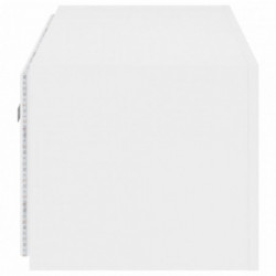 TV-Wandschrank mit LED-Leuchten Weiß 80x35x31 cm