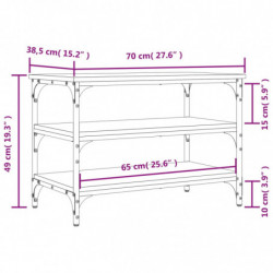 Schuhbank Braun Eichen-Optik 70x38,5x49 cm Holzwerkstoff