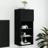 TV-Schrank mit LED-Leuchten Schwarz 40,5x30x90 cm