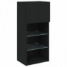 TV-Schrank mit LED-Leuchten Schwarz 40,5x30x90 cm