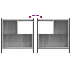 Bücherregal Grau Sonoma 72x28x77,5 cm Holzwerkstoff