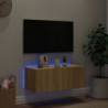 TV-Wandschrank mit LED-Leuchten Sonoma-Eiche 80x35x31 cm