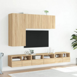 TV-Wandschränke 2 Stk. Sonoma-Eiche 60x30x30 cm Holzwerkstoff