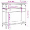 Konsolentisch mit Ablage Braun Eichen-Optik 75x29x75cm