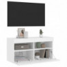 TV-Wandschrank mit LED-Leuchten Weiß 80x30x40 cm