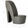 Stuhl in Stöckelschuh-Form Grau Kunstleder